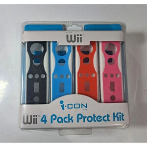 New  Wii I-Con‎ 4 Pack Protect Kit